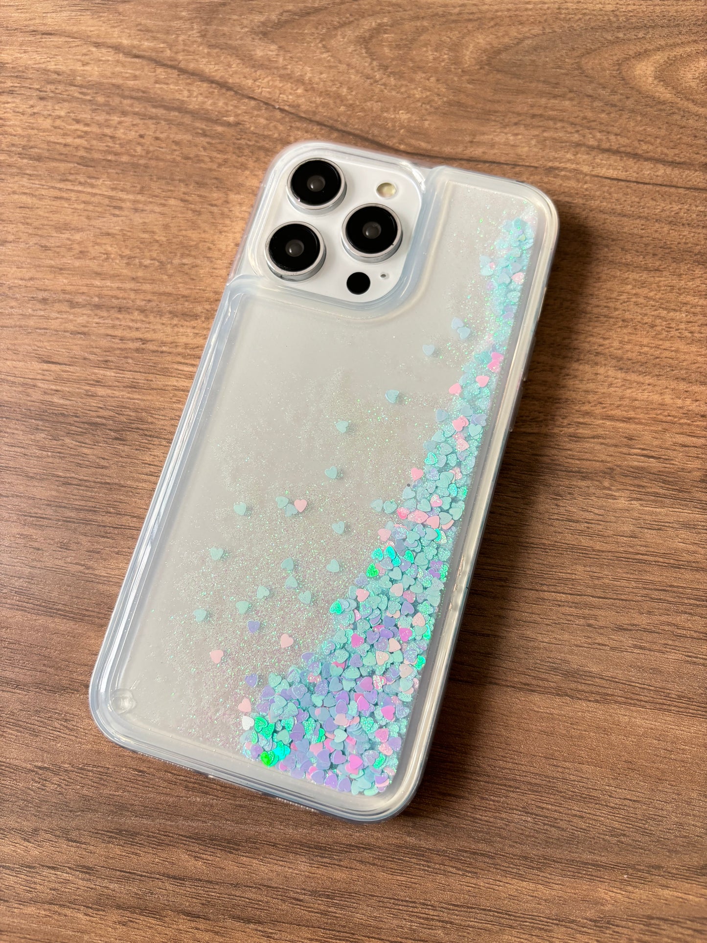 Glitter líquido celeste lila