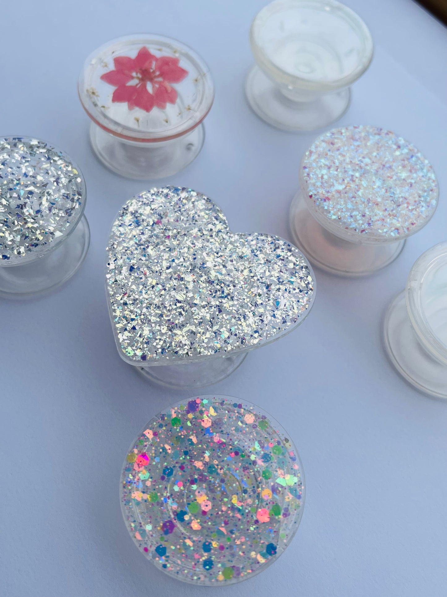 Phone Socket corazón plateado