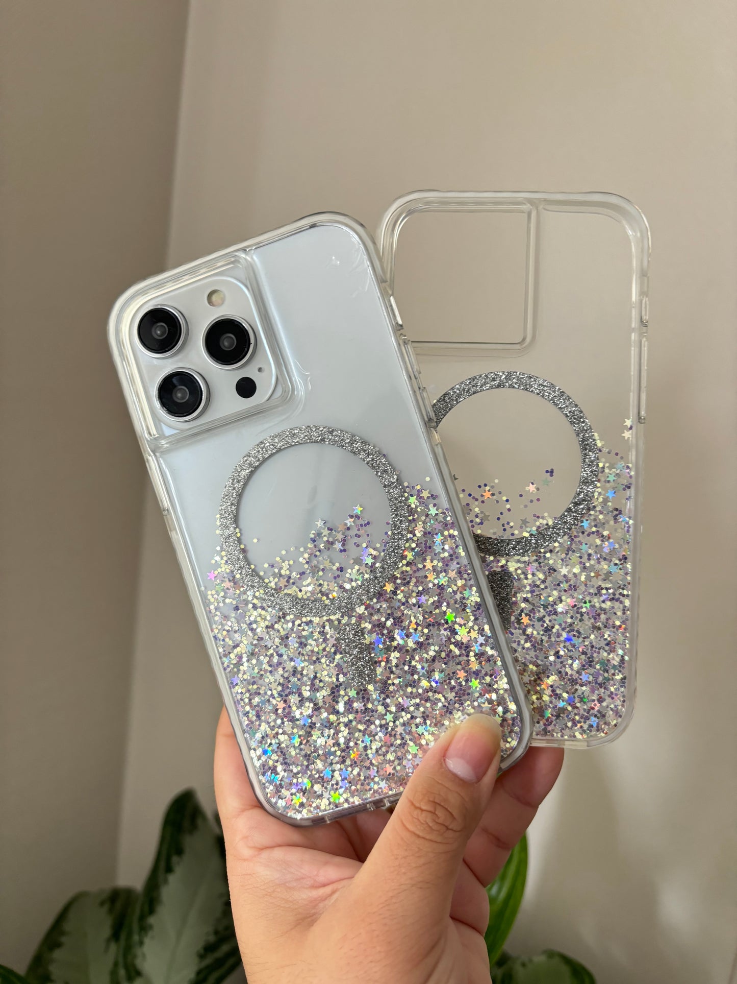 MagSafe estrellas y glitter