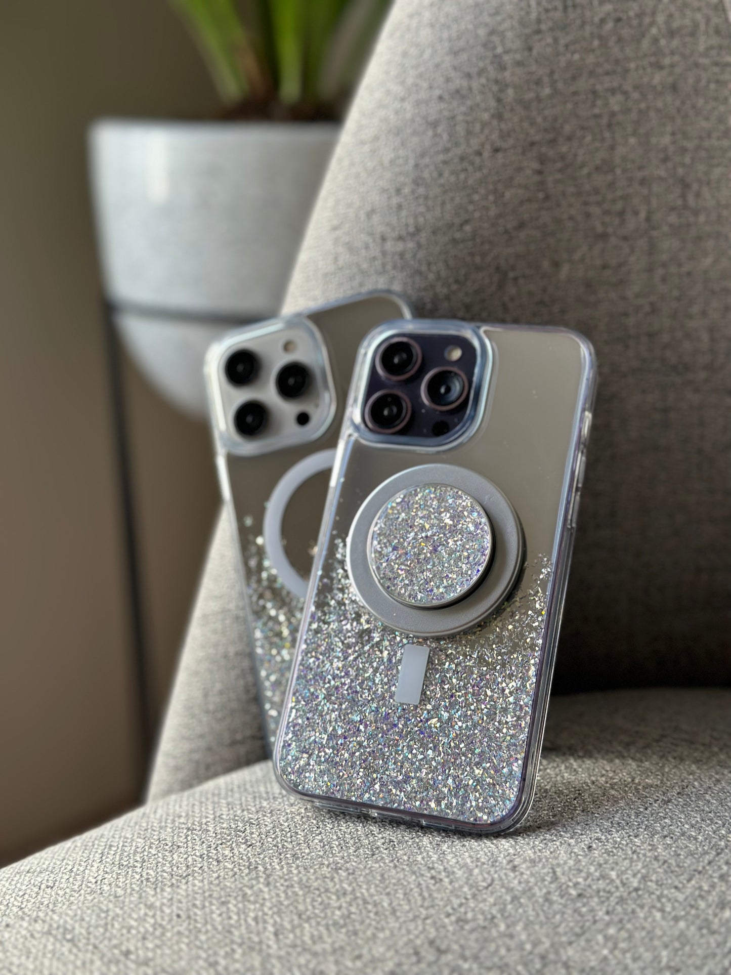 MagSafe espejo glitter