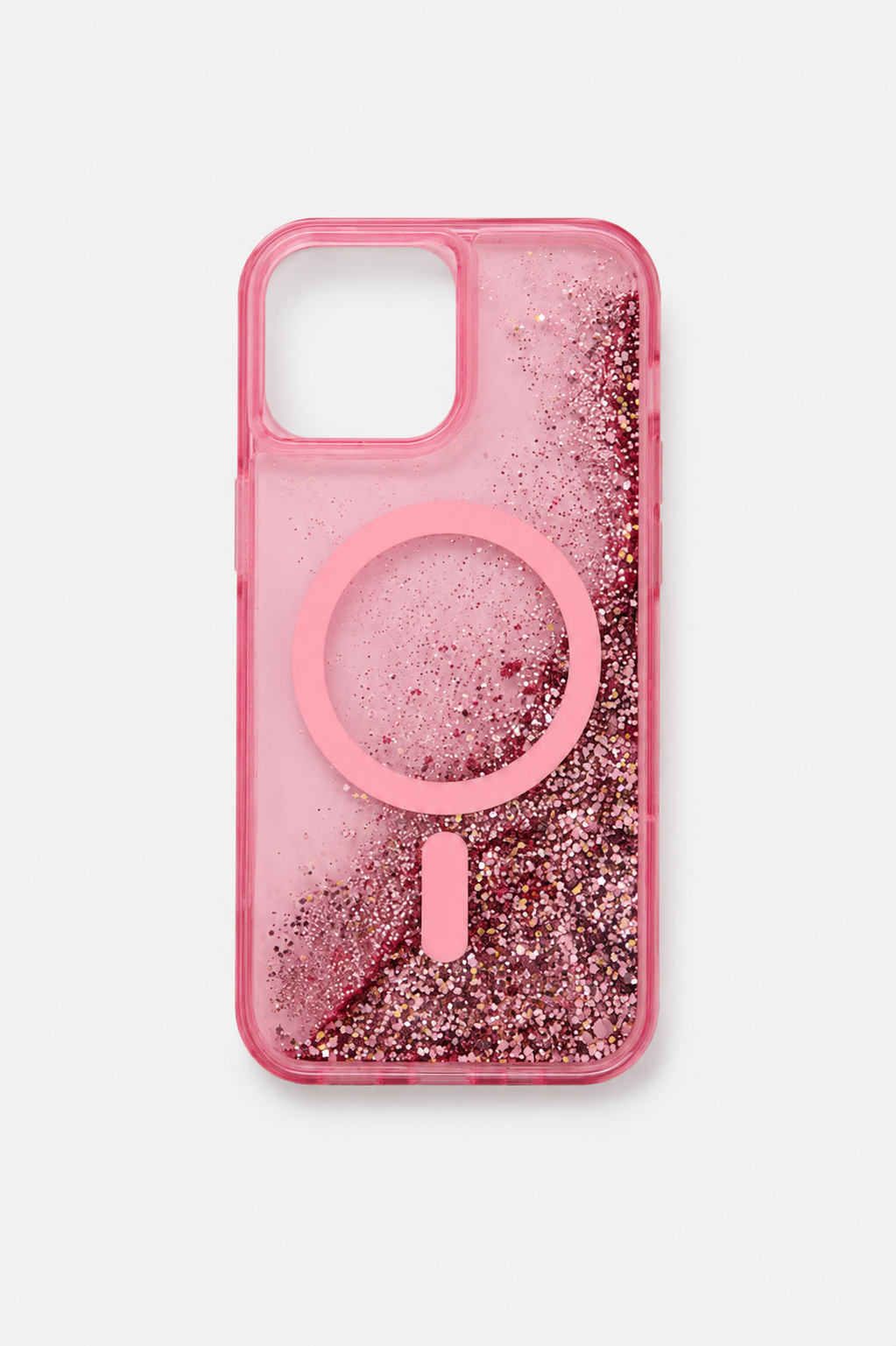 MagSafe Glitter líquido rosa