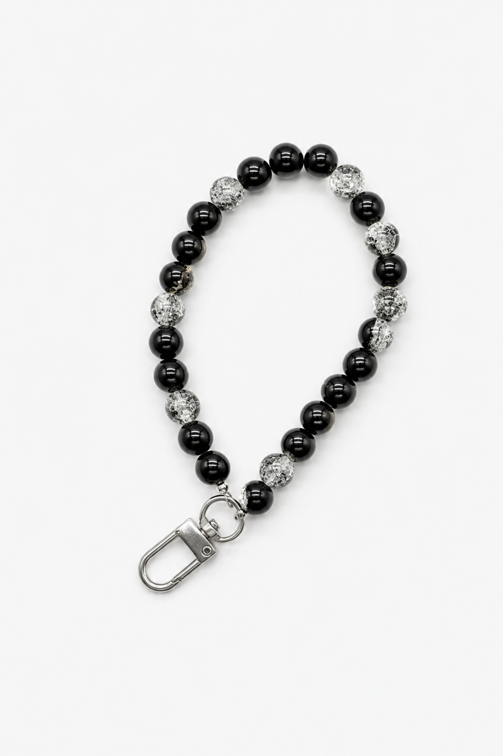 Holder perlas negras y glitter