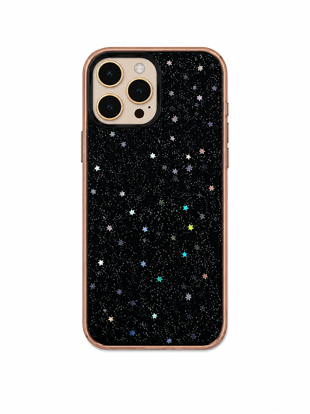 Estrellas y glitter negro