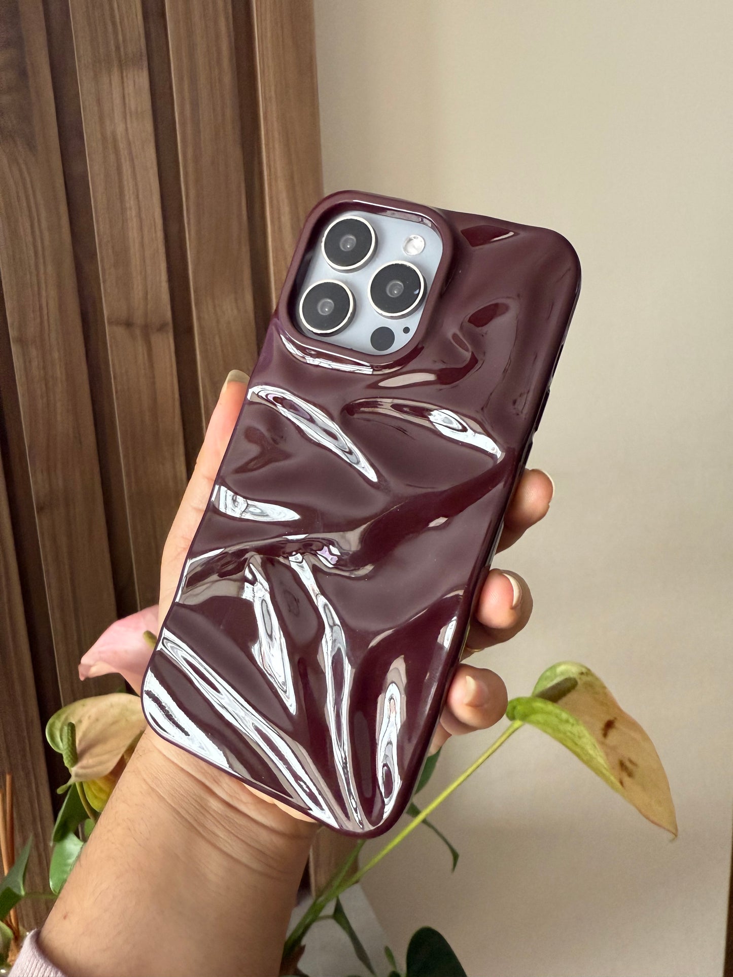 Ondas 3D dark cherry