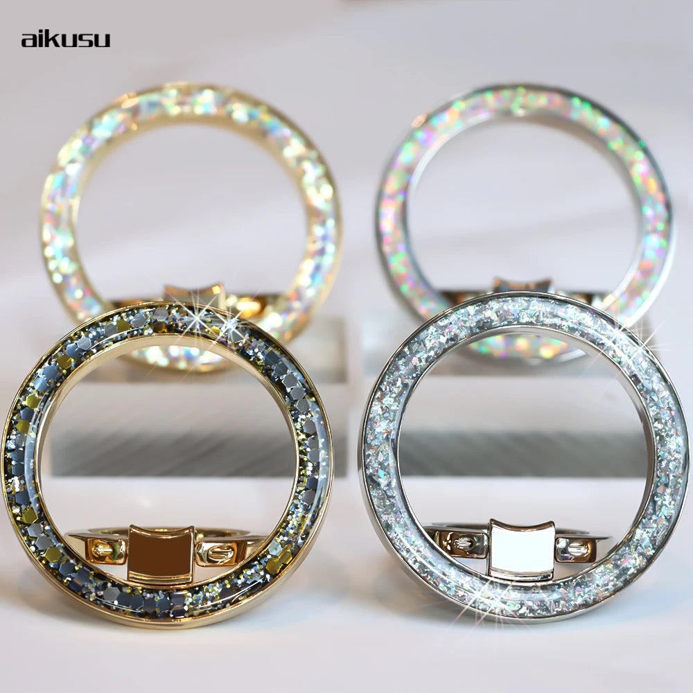 Anillo MagSafe glitter plateado