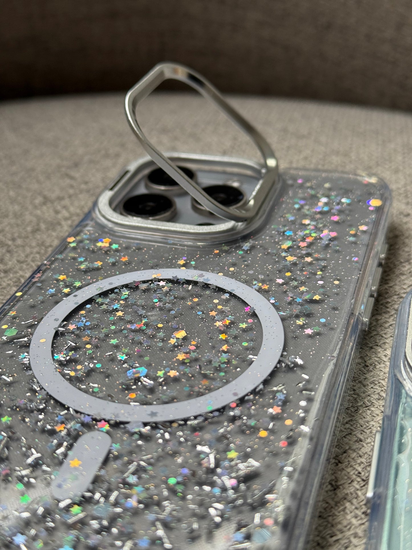 MagSafe confeti plateado