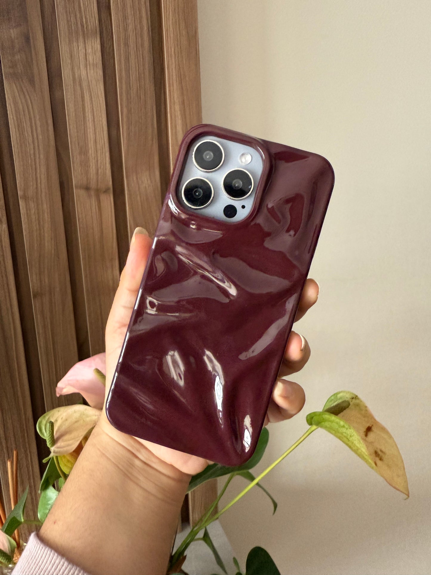 Ondas 3D dark cherry