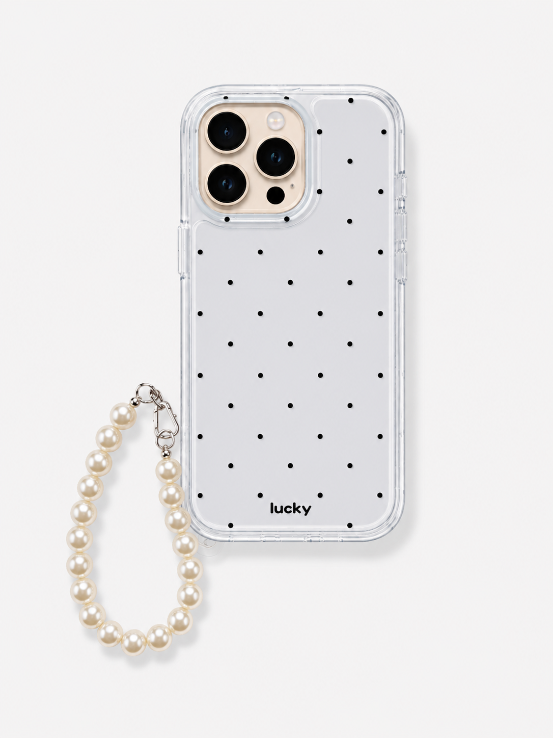 Lucky dots plateado + holder de perlas