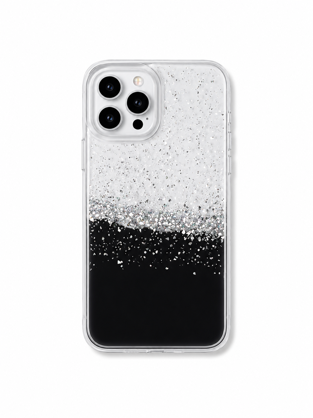 Glitter plateado y negro