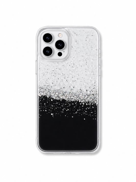 Glitter plateado y negro