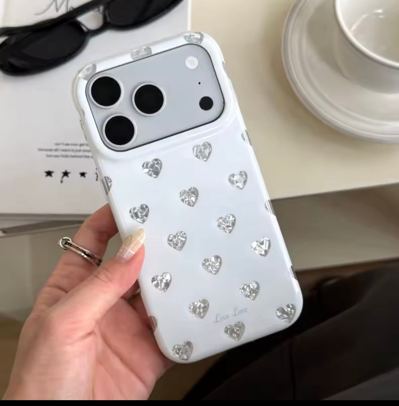 Love hearts blanco