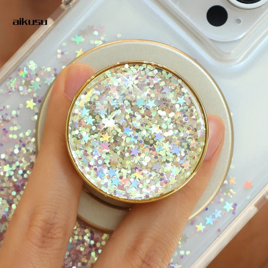 Socket MagSafe dorado glitter