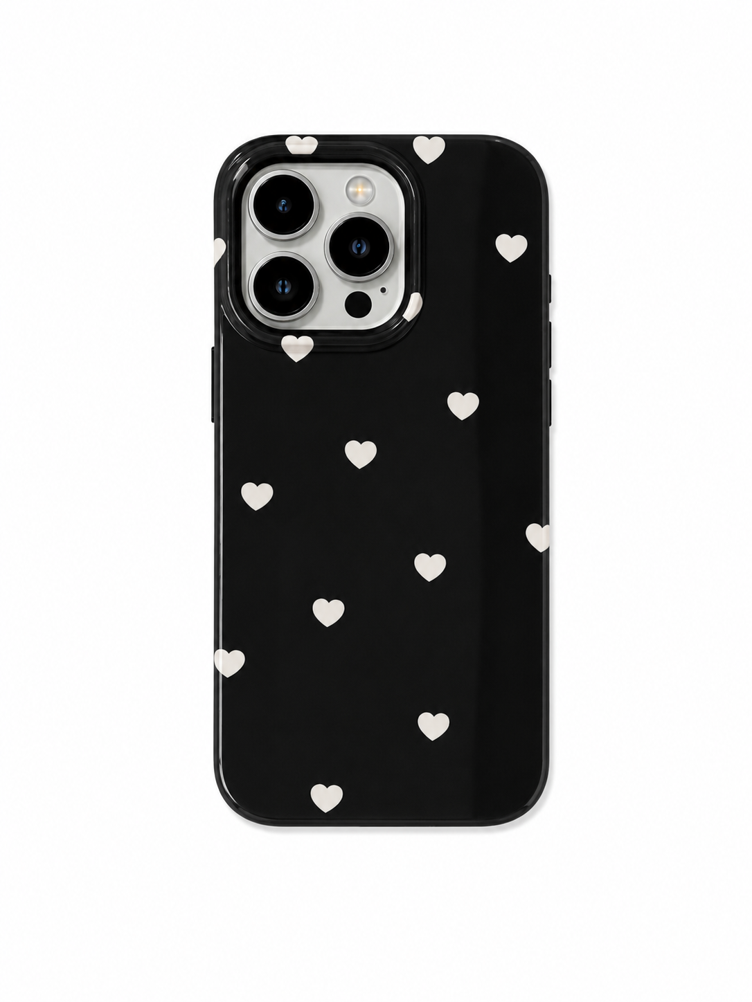 360 Negro con corazones blancos