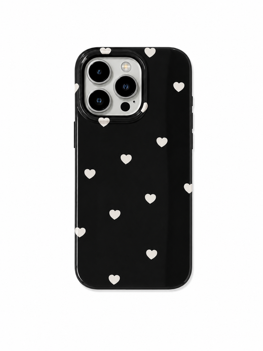 360 Negro con corazones blancos